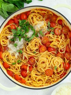 Tomato Pasta Easiest Ever ONE Pan Recipe - Simply Veg