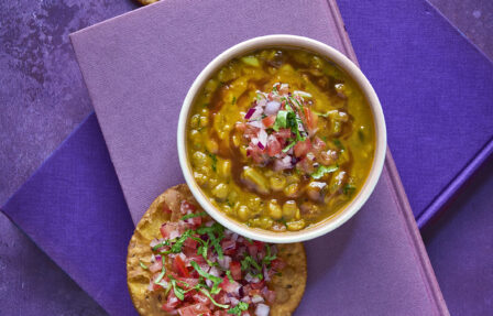 Picture of spiced lentils with crispbread